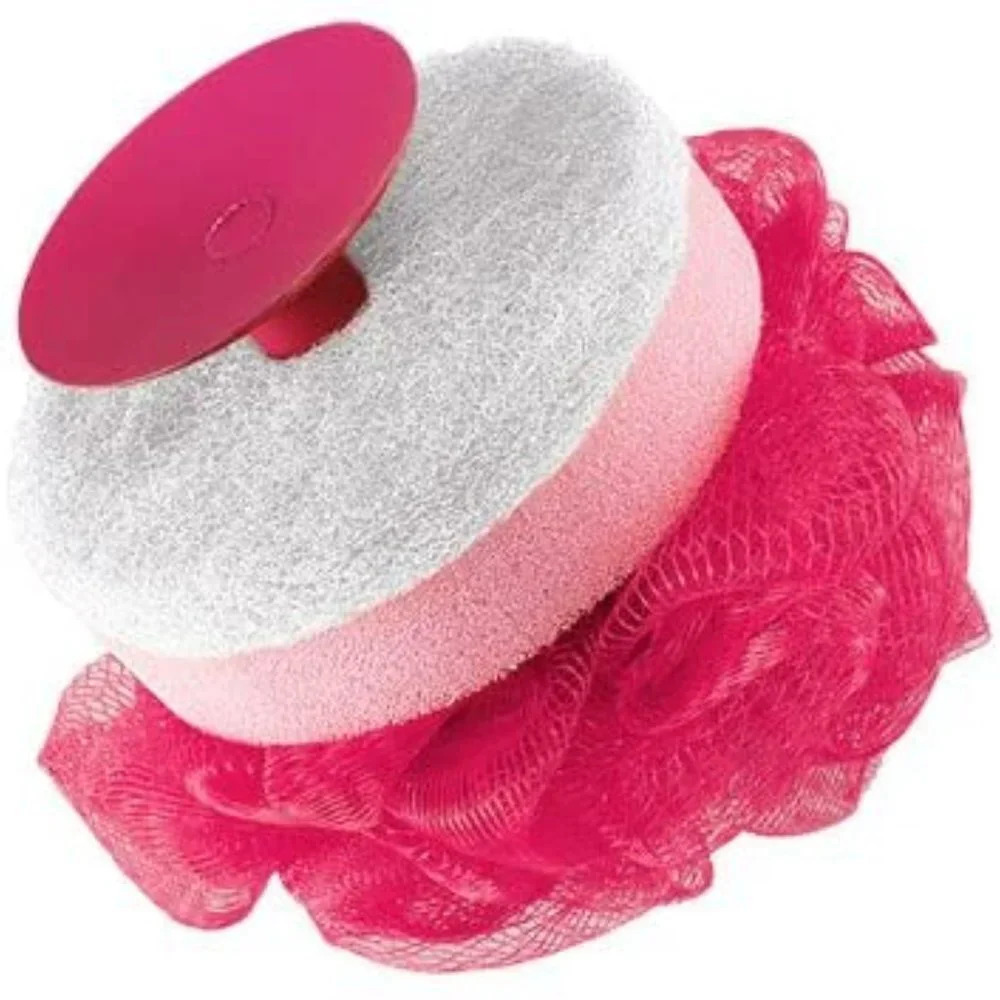 Bath Pouf With Holder